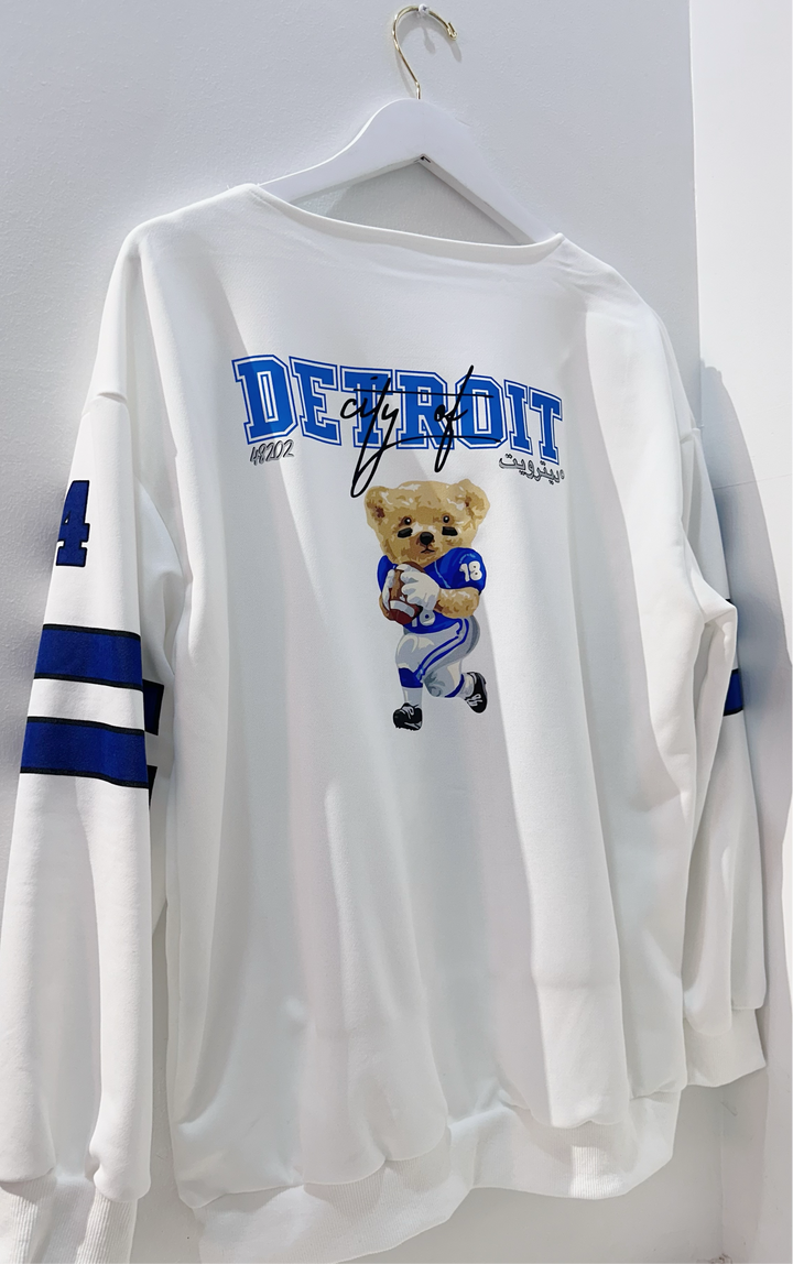 Teddy Football Crewneck