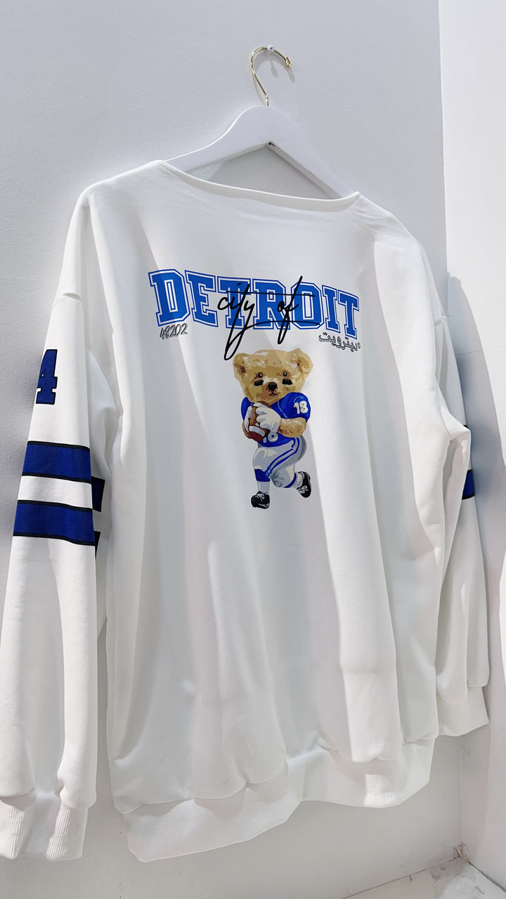 Teddy Football Crewneck