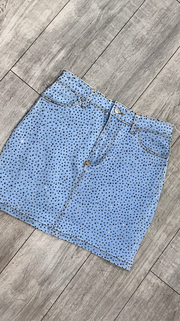 Diamond Star Denim Skirt